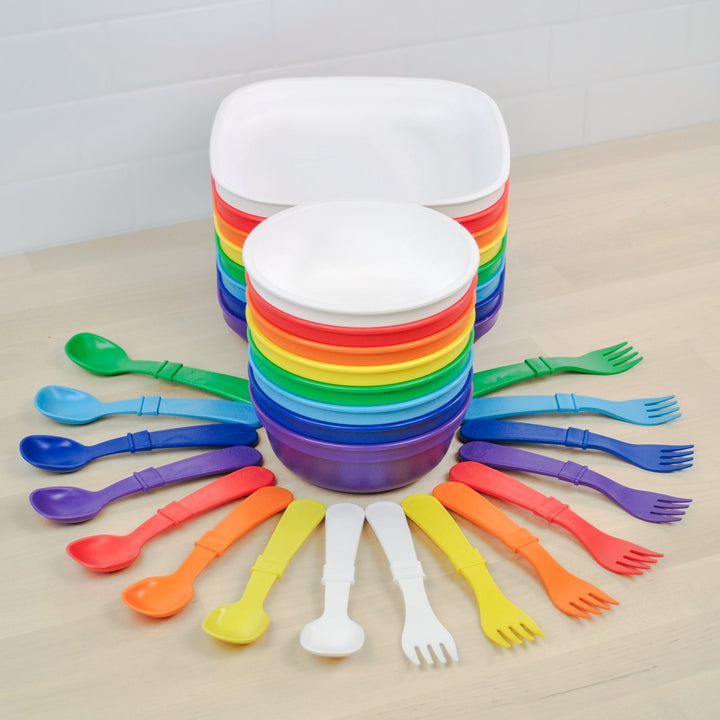 Replay Mini Rainbow Collection Replay Dinnerware Flat Plates at Little Earth Nest Eco Shop