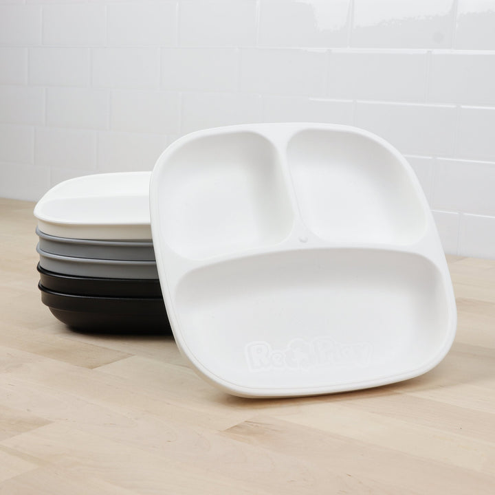 Replay 6 Piece Sets Monochrome Replay Dinnerware Divided Plates at Little Earth Nest Eco Shop