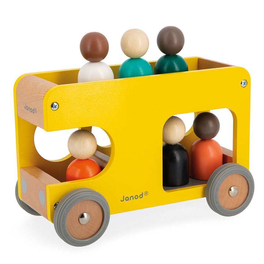 Janod School Bus Janod at Little Earth Nest Eco Shop Geelong Online Store Australia