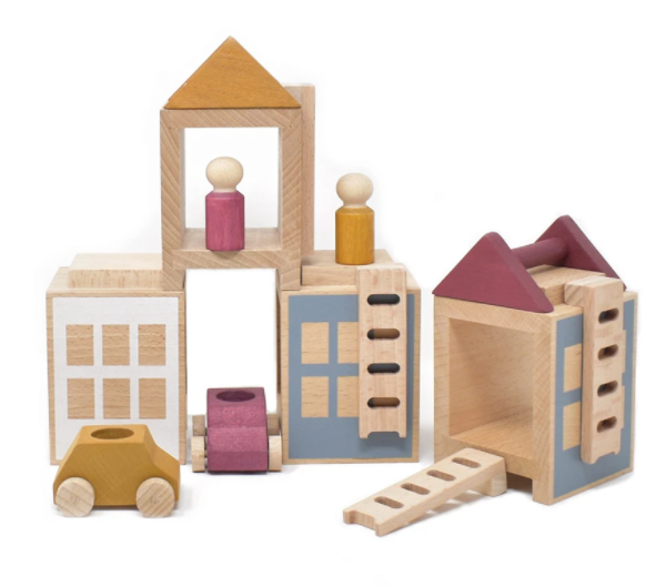 Lubulona Wooden Town Maxi Lubulona Wooden Toys Autumnvale at Little Earth Nest Eco Shop