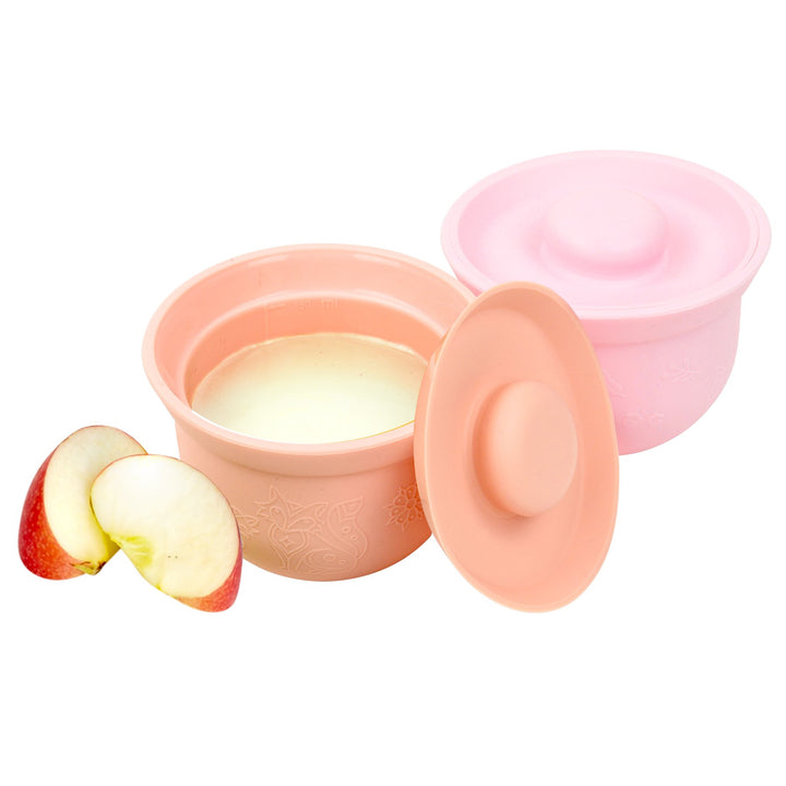 Wean Meister Mini Adora Bowls Wean Meister Food Storage Containers Peach and Pink at Little Earth Nest Eco Shop
