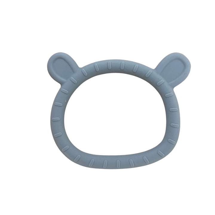 Bunny or Bear Baby Teething Ring Toy Nature Bubz Dummies and Teethers Bear at Little Earth Nest Eco Shop