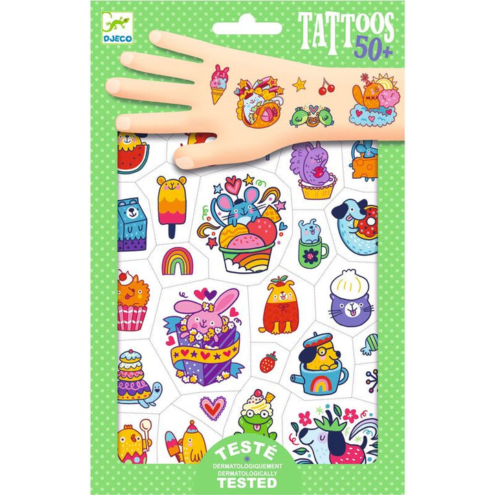 Kids Dermatologically Tested Body Tattoos by Djeco Djeco Art and Craft Kits Sweet Mimi at Little Earth Nest Eco Shop