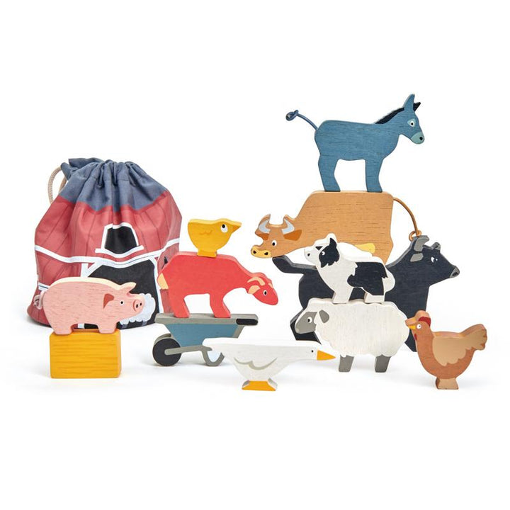 Stacking Farmyard Toy by Tenderleaf Toys Tenderleaf Toys Sorting and Stacking Toys at Little Earth Nest Eco Shop