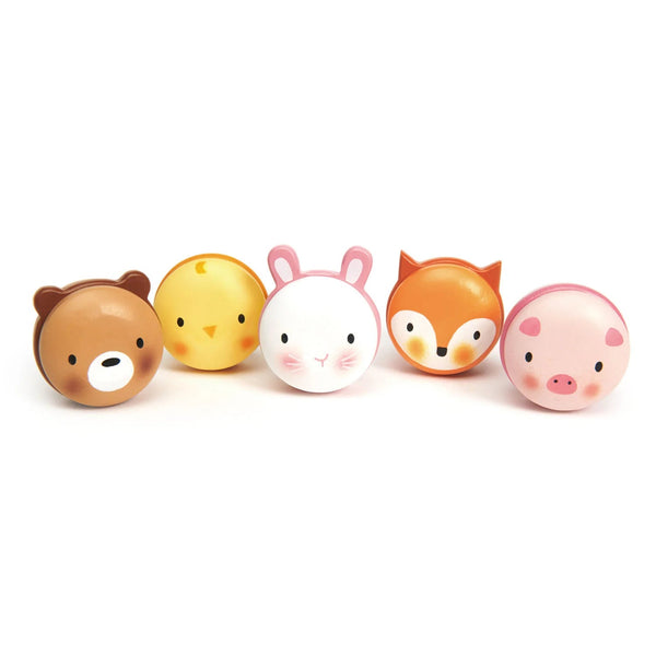 Wooden Animal Macarons Set of 5 by Tenderleaf Toys Viga Toys Toy Kitchens & Play Food at Little Earth Nest Eco Shop