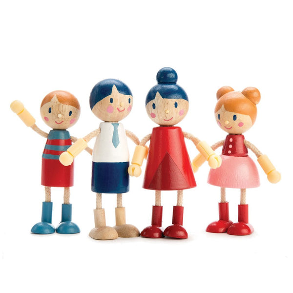 Flexible Wooden Doll Family by Tender Leaf Toys Tenderleaf Toys Dolls, Playsets & Toy Figures at Little Earth Nest Eco Shop