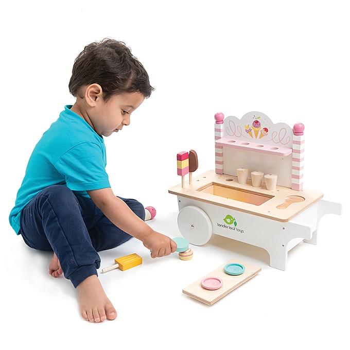 Wooden Toy Icecream Cart by Tenderleaf Toys Tenderleaf Toys Pretend Play at Little Earth Nest Eco Shop Geelong Online Store Australia