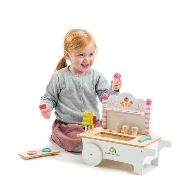 Wooden Toy Icecream Cart by Tenderleaf Toys Tenderleaf Toys Pretend Play at Little Earth Nest Eco Shop