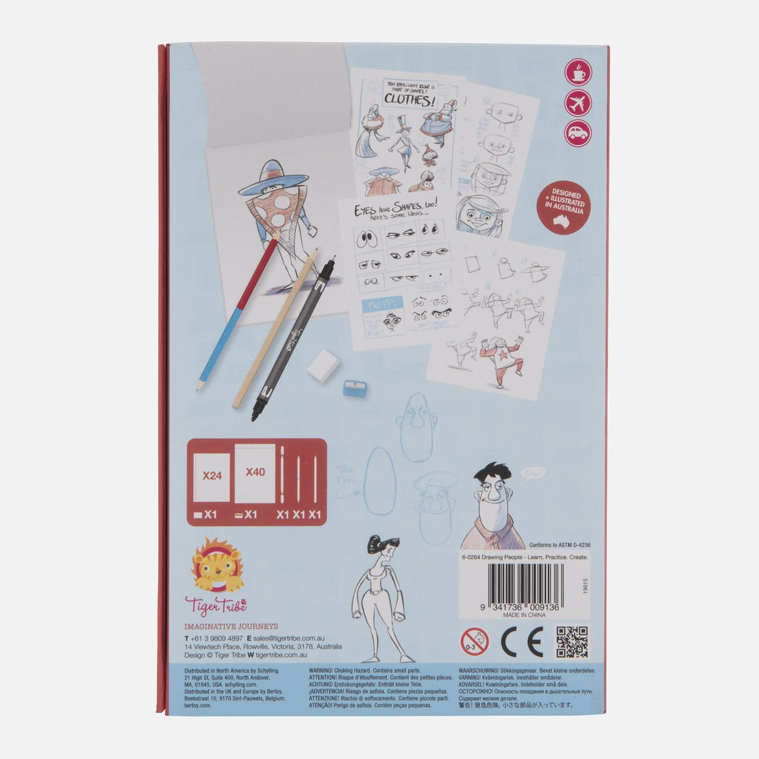 Tiger Tribe Drawing People Kids Activity Kit Tiger Tribe Activity Toys at Little Earth Nest Eco Shop Geelong Online Store Australia