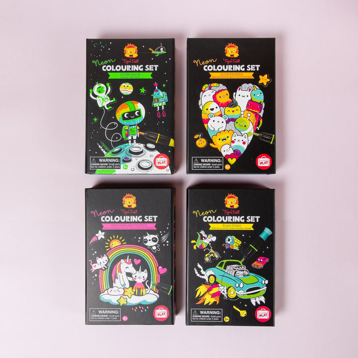 Tiger Tribe Neon Colouring Set Tiger Tribe Art and Craft Kits at Little Earth Nest Eco Shop