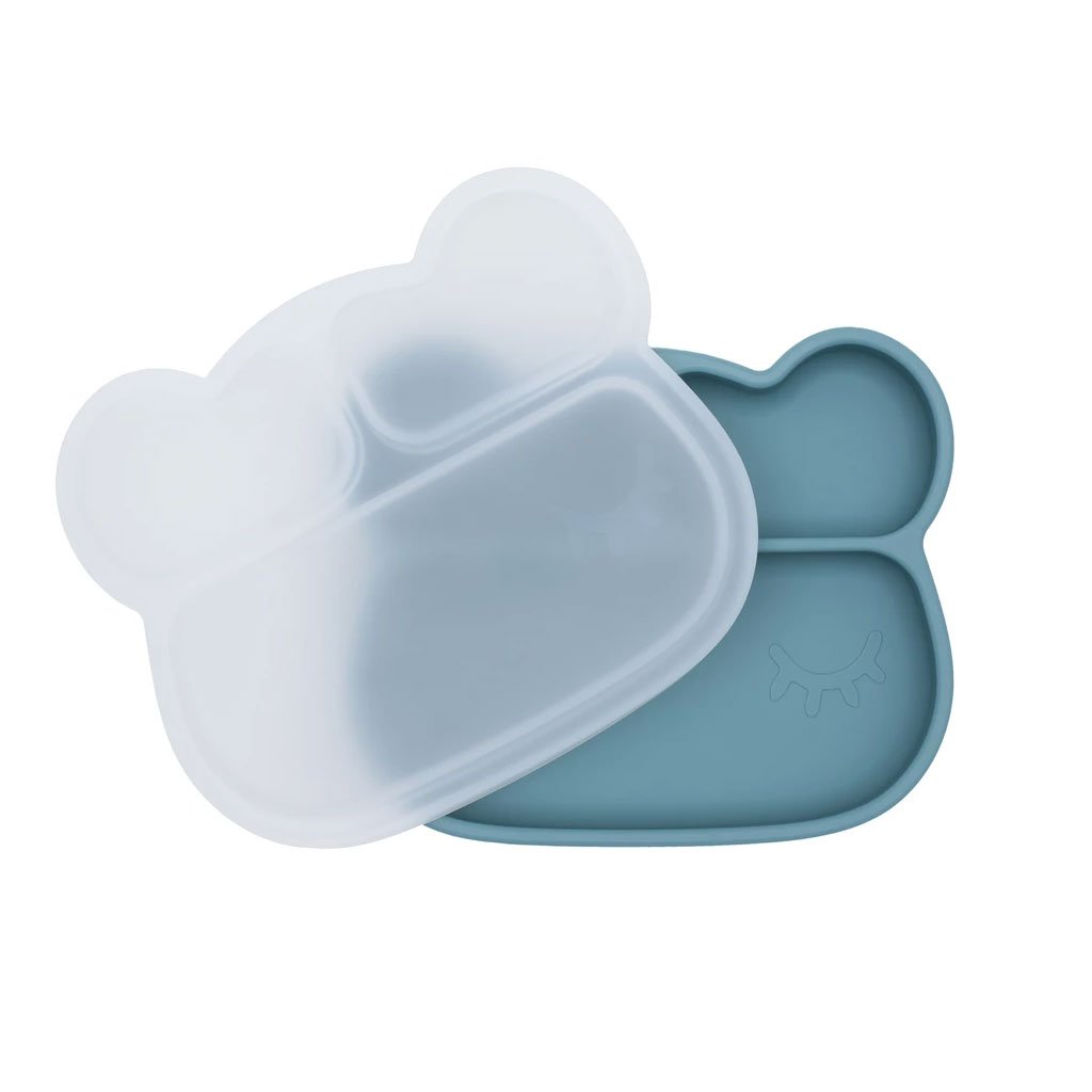 We Might Be Tiny Bear Stickie Plate Cover We Might Be Tiny Baby Feeding at Little Earth Nest Eco Shop Geelong Online Store Australia