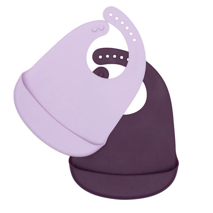 We Might Be Tiny Catchie Bibs We Might Be Tiny Bibs Plum + Lilac at Little Earth Nest Eco Shop