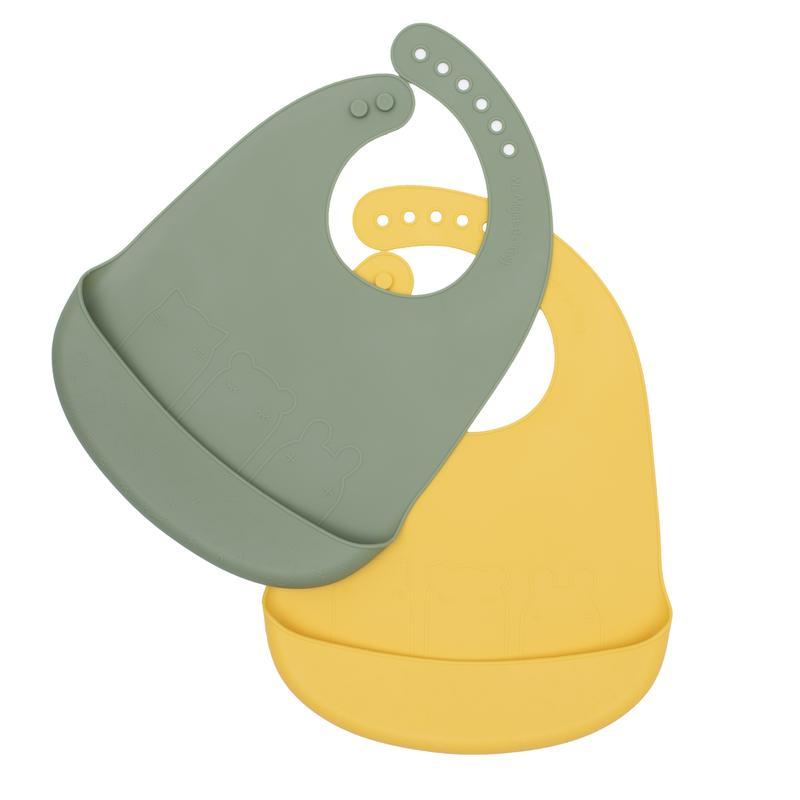 We Might Be Tiny Catchie Bibs We Might Be Tiny Bibs Sage + Yellow at Little Earth Nest Eco Shop Geelong Online Store Australia