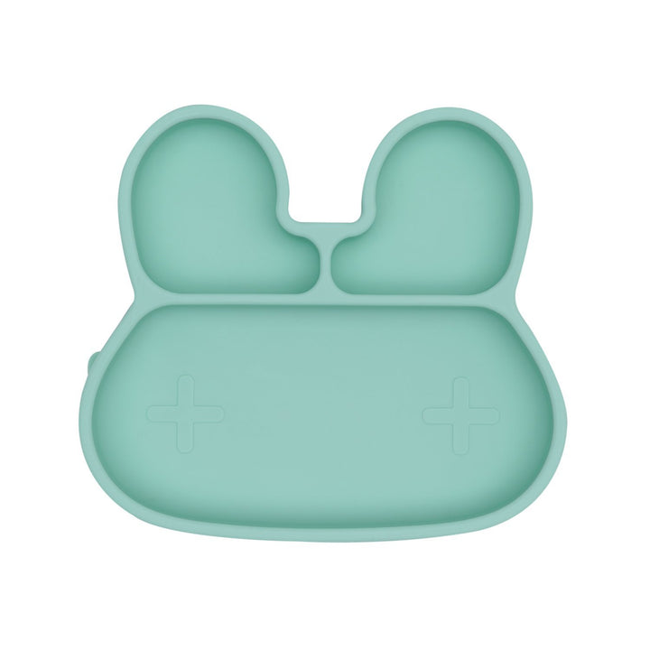 We Might Be Tiny Stickie Plate We Might Be Tiny Dinnerware Bunny / Mint at Little Earth Nest Eco Shop