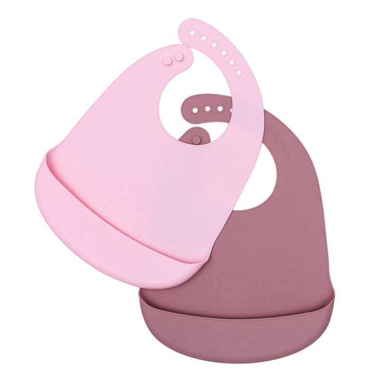 We Might Be Tiny Catchie Bibs We Might Be Tiny Bibs Dusty Rose + Powder Pink at Little Earth Nest Eco Shop Geelong Online Store Australia