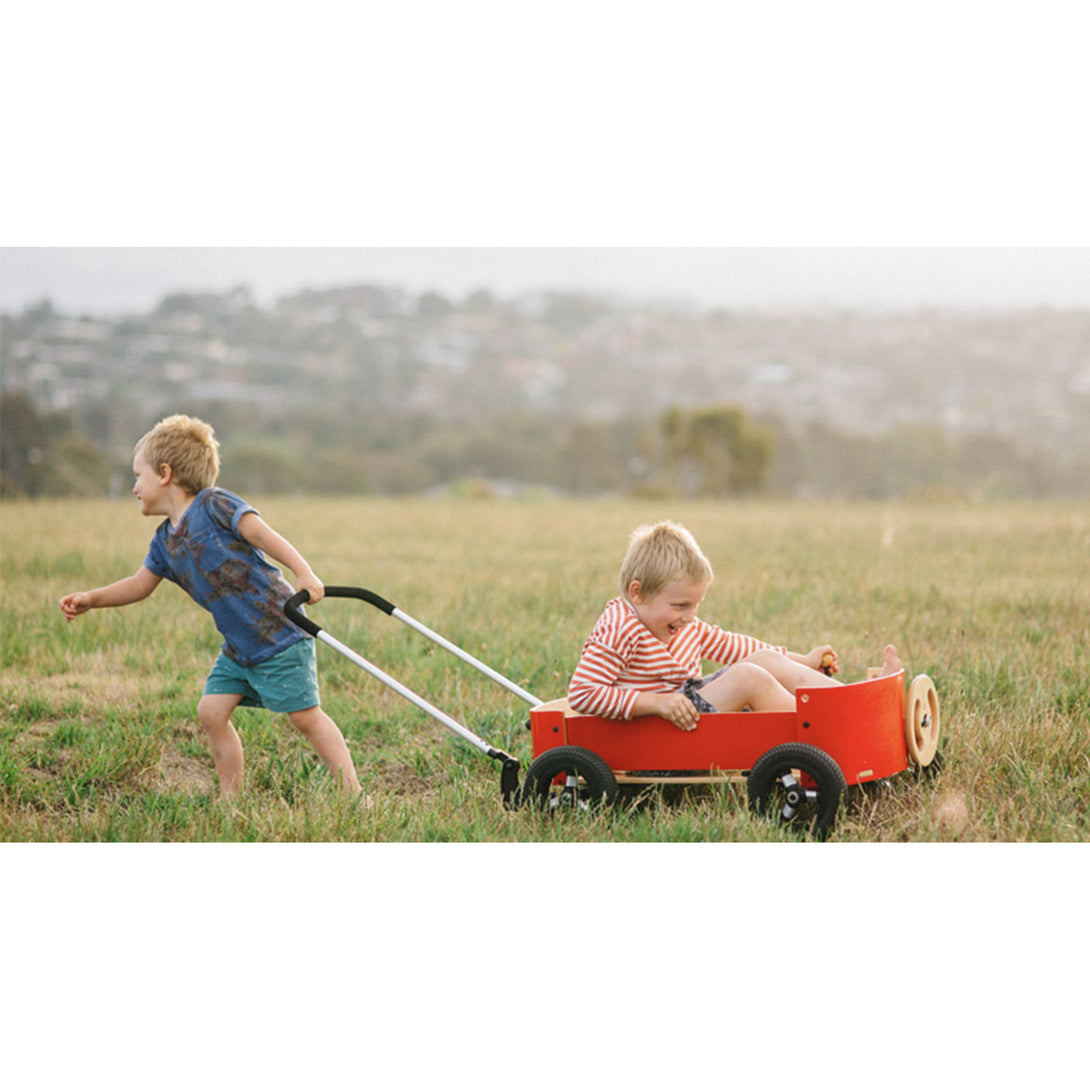 Wishbone Wagon Red Wishbone Australia Kids Riding Vehicles at Little Earth Nest Eco Shop Wishbone Wagon Red | Ride On Toys | Little Earth Nest Geelong Online Store Australia