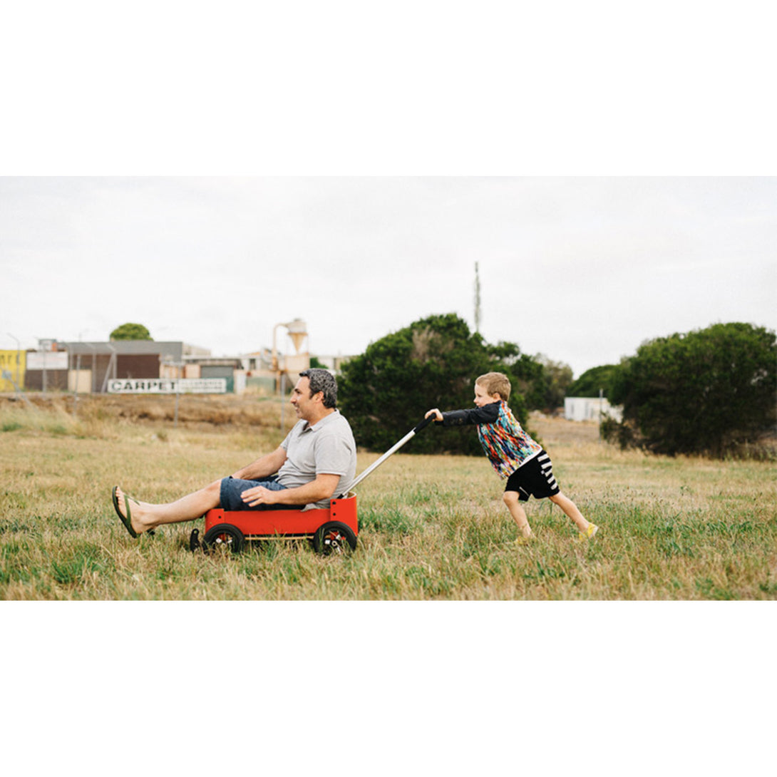 Wishbone Wagon Red Wishbone Australia Kids Riding Vehicles at Little Earth Nest Eco Shop Wishbone Wagon Red | Ride On Toys | Little Earth Nest Geelong Online Store Australia