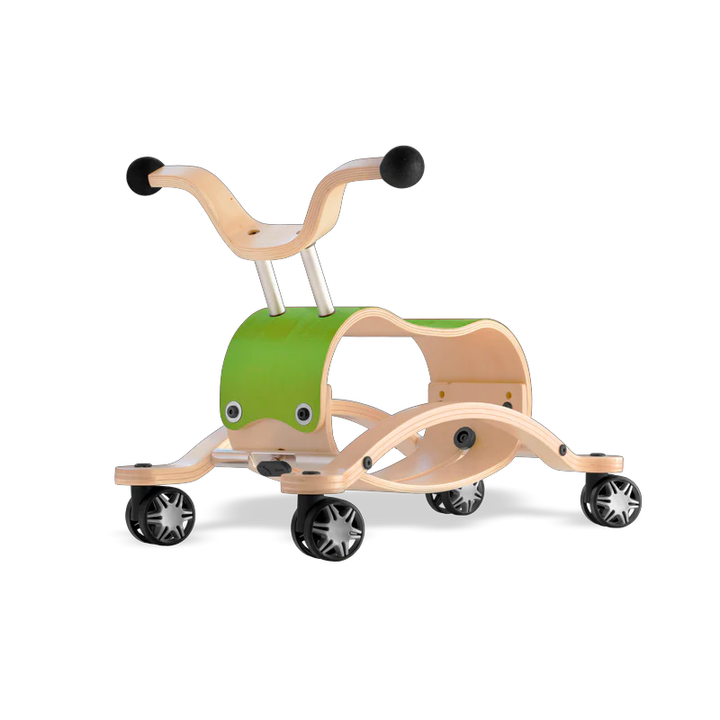 Wishbone Mini Flip Racer with Race Base Wishbone Australia Toys Green at Little Earth Nest Eco Shop