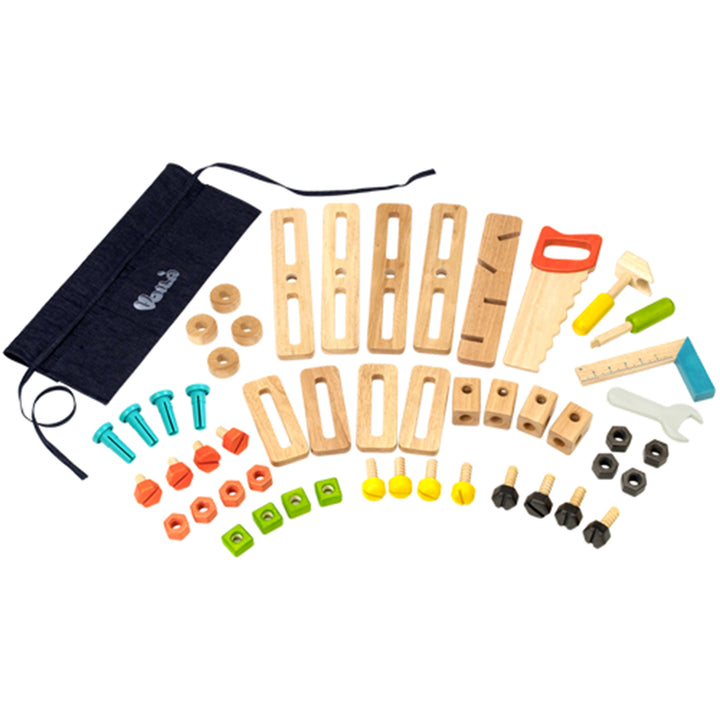 Wooden Toy Workbench set Voila Toy Tools at Little Earth Nest Eco Shop