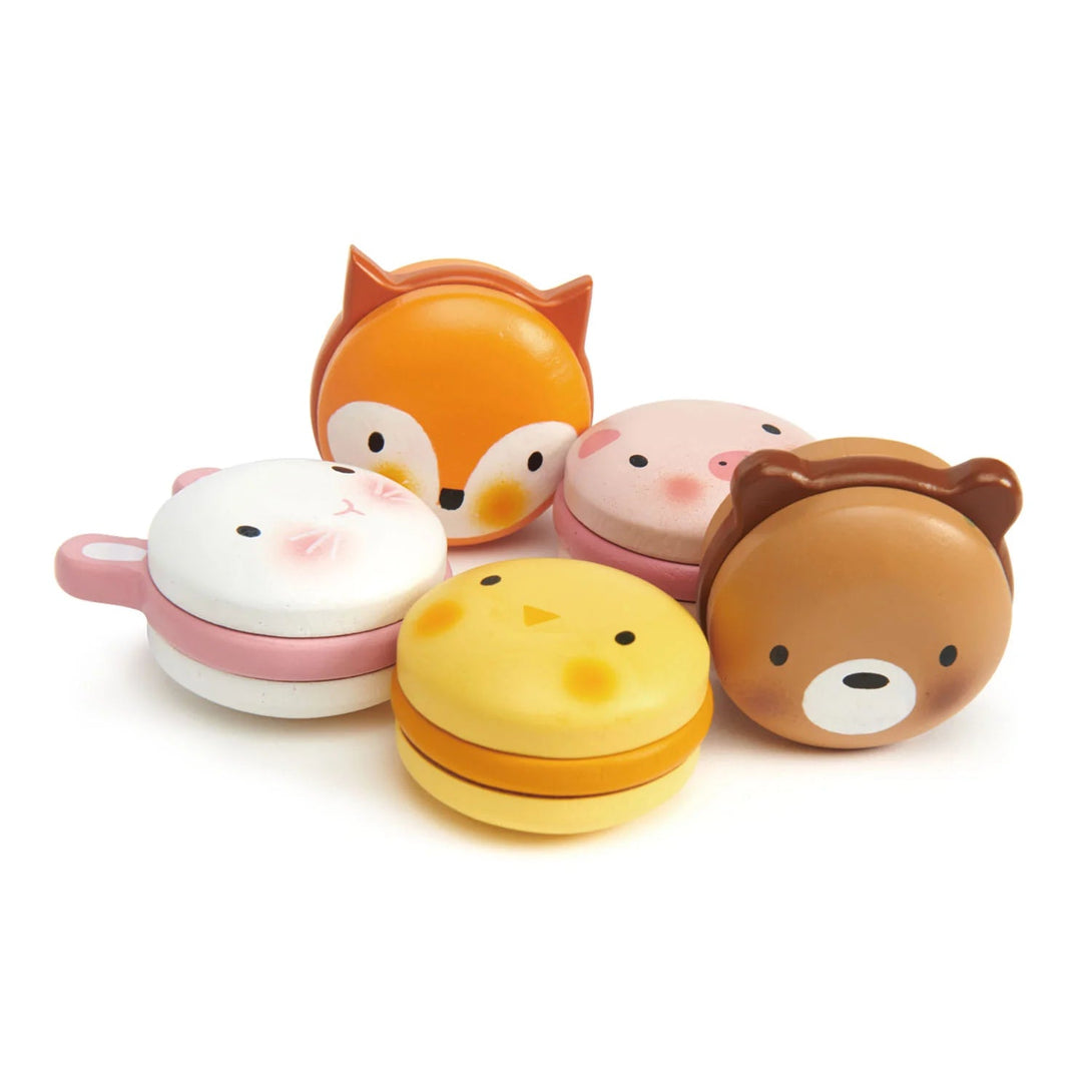 Wooden Animal Macarons Set of 5 by Tenderleaf Toys Viga Toys Toy Kitchens & Play Food at Little Earth Nest Eco Shop Geelong Online Store Australia