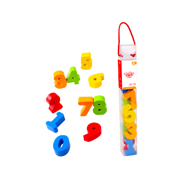 Wooden Numbers and Colours Tooky Toy Wooden Blocks at Little Earth Nest Eco Shop