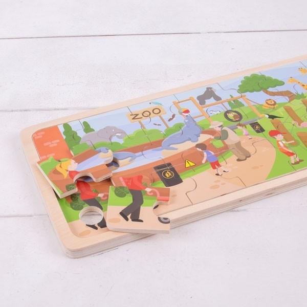 At The Zoo Wooden Puzzle Big Jigs Toys Puzzles at Little Earth Nest Eco Shop