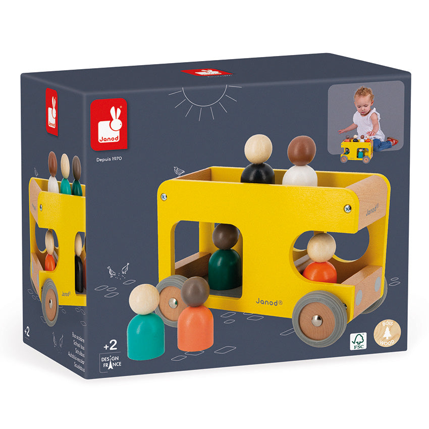 Janod School Bus Janod at Little Earth Nest Eco Shop Geelong Online Store Australia