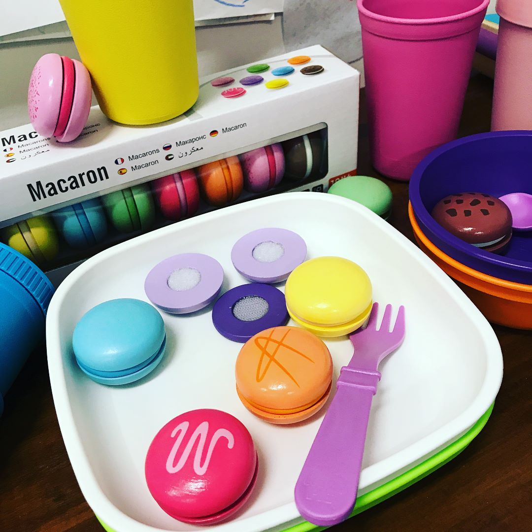 Wooden Macaron Set of 8 Viga Toys Toy Kitchens & Play Food at Little Earth Nest Eco Shop Geelong Online Store Australia