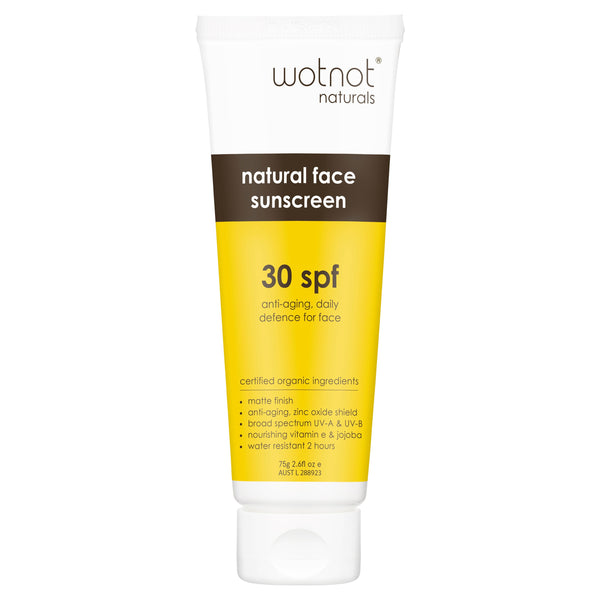 Wotnot Anti-aging Face Sunscreen Spf 30+  75g Wotnot Sunscreen at Little Earth Nest Eco Shop
