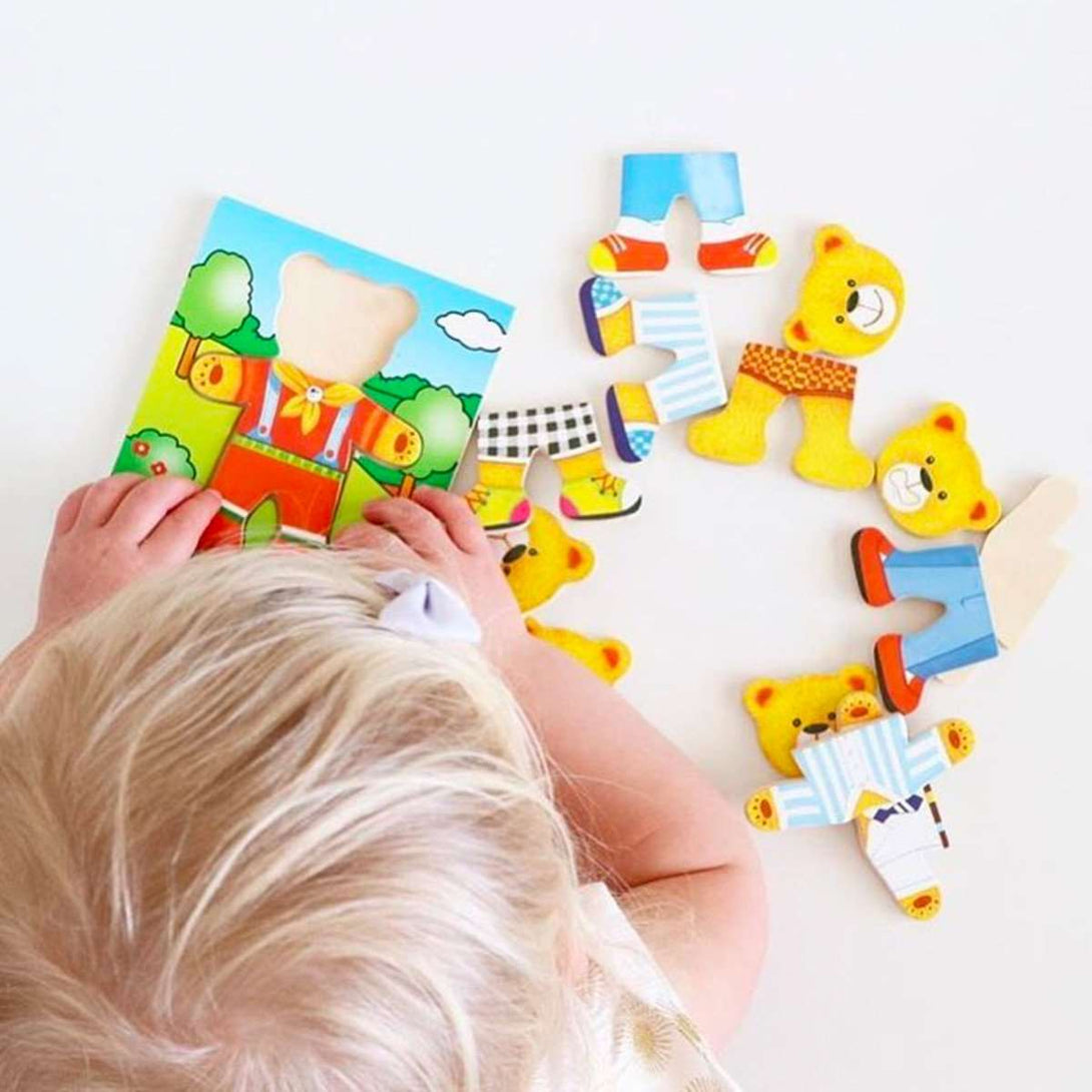 Bear Puzzle - Dress Up Teddy Fun Factory Puzzles at Little Earth Nest Eco Shop Geelong Online Store Australia
