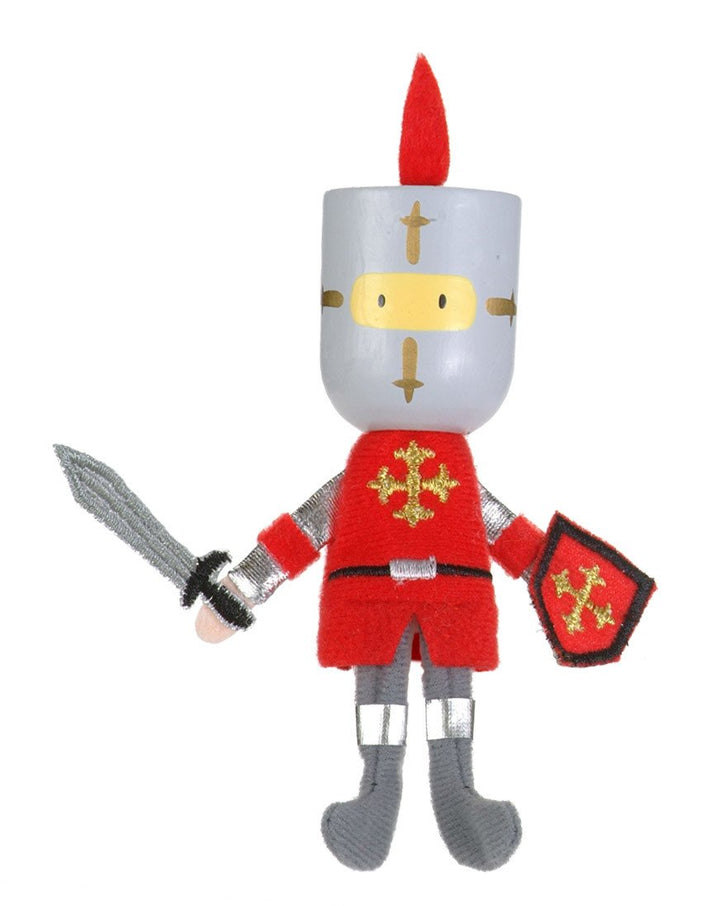Boutique Finger Puppets Fiesta Crafts Toys Red Knight at Little Earth Nest Eco Shop