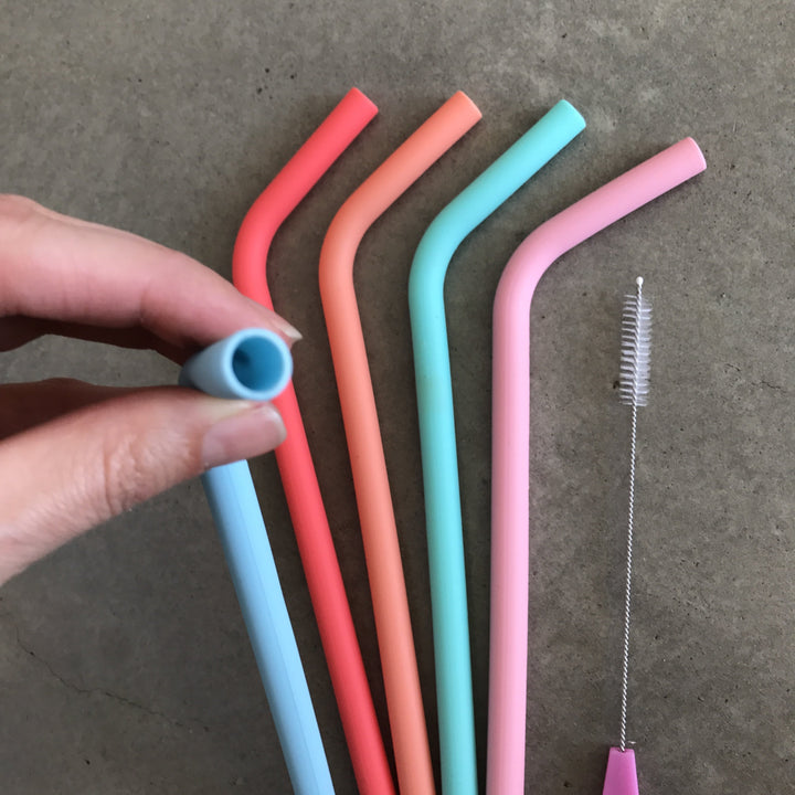 Silicone Straw Set Little Earth Nest General at Little Earth Nest Eco Shop