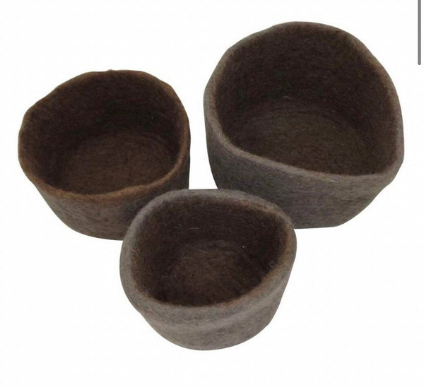 Nested Grey Papoose bowls Little Earth Nest at Little Earth Nest Eco Shop