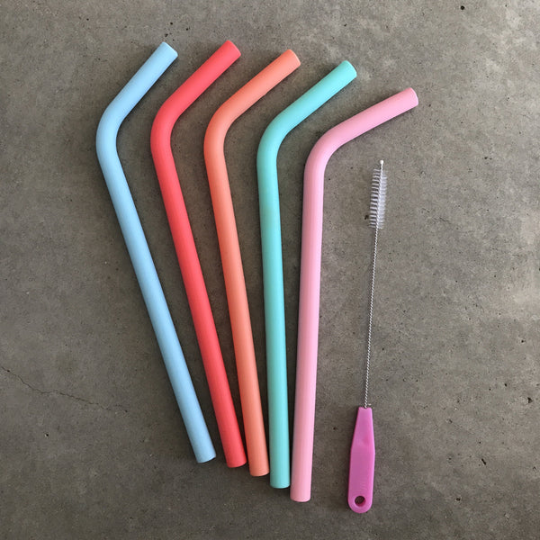 Silicone Straw Set Little Earth Nest General at Little Earth Nest Eco Shop