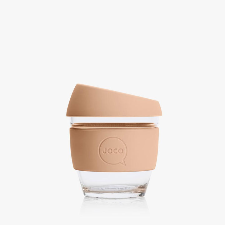 Joco Reusable Glass Cup 4oz Joco Coffee & Tea Cups Amber Light at Little Earth Nest Eco Shop