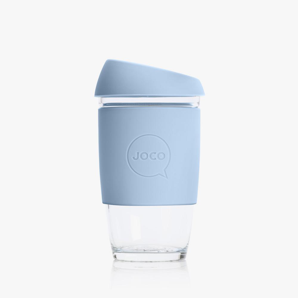 Joco Reusable Glass Cup 6oz Joco Coffee & Tea Cups Vintage Blue at Little Earth Nest Eco Shop Geelong Online Store Australia
